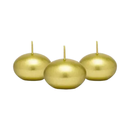 Set de 50 - Vela flotante - Oro - 4cm