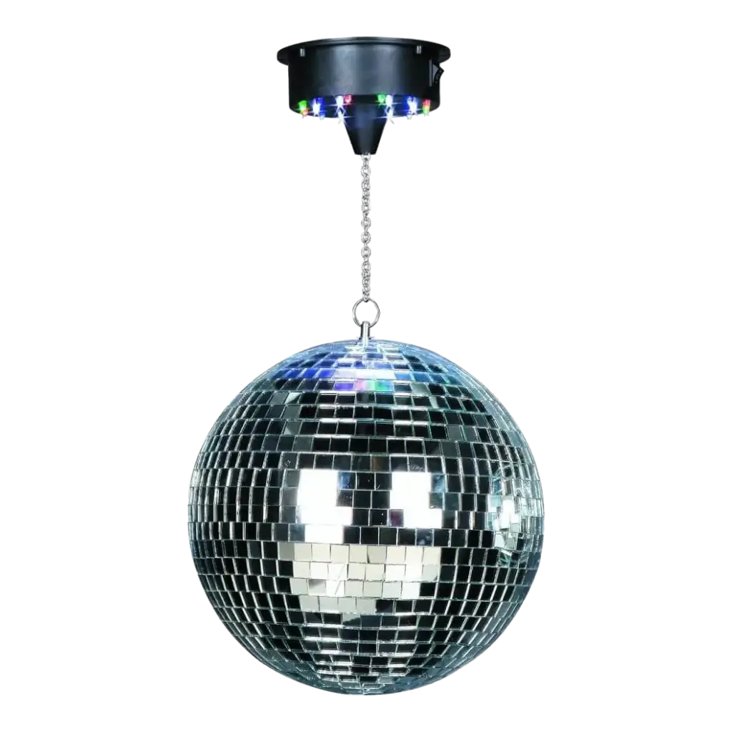 Bola de espejos con luz de discoteca Ibiza