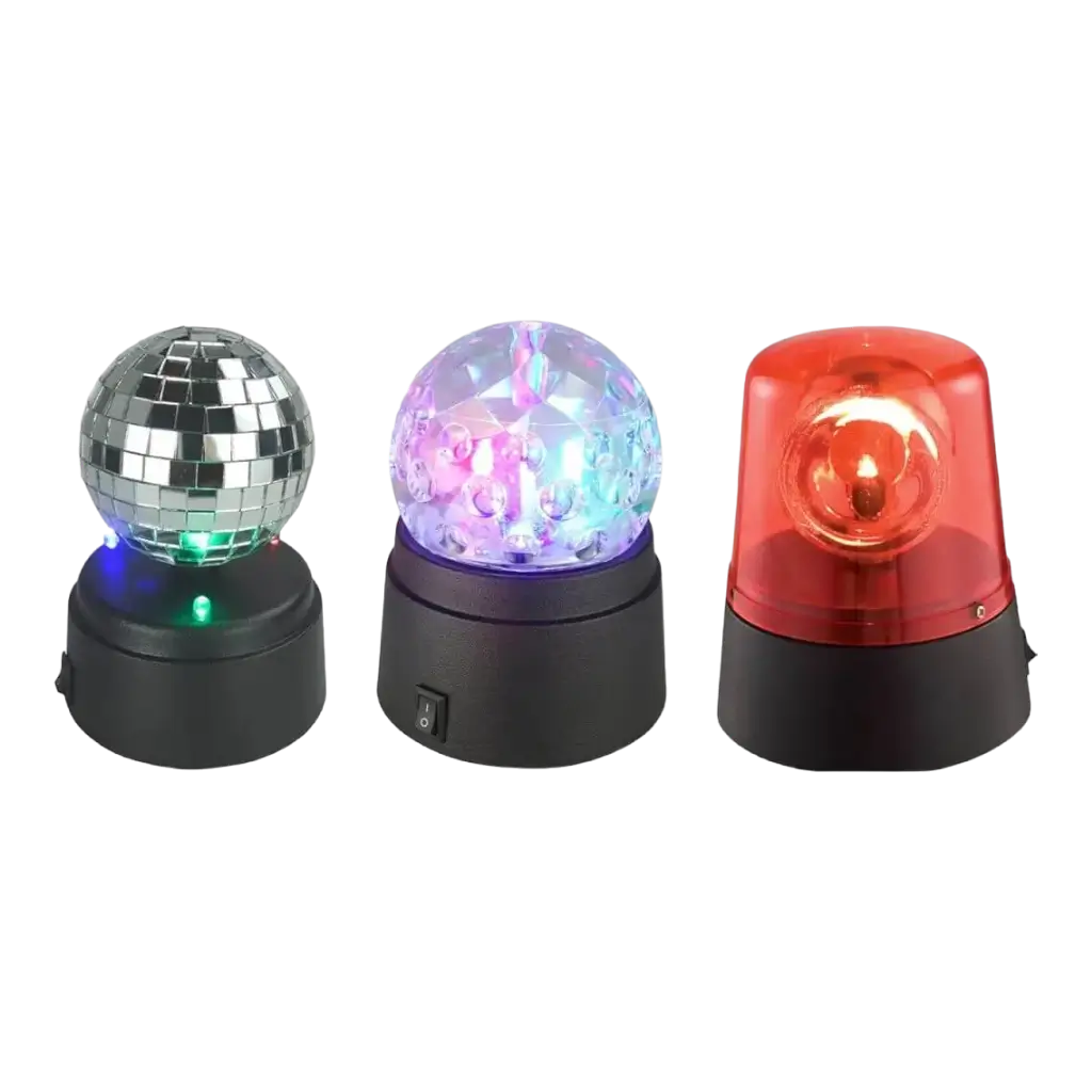 Pack de 3 mini efectos de luz LED Kidz-Party