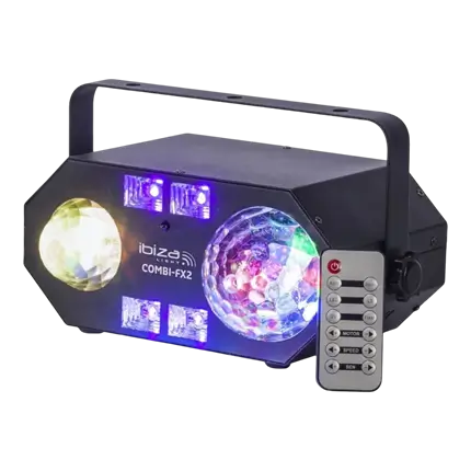 Efecto de luz combinada 4 en 1: agua, astro, UV, estroboscópica