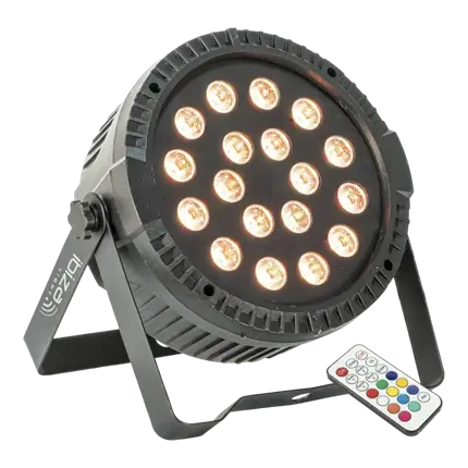 Proyector PAR plano de 18 LED RGBW