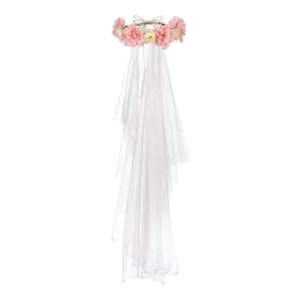 Corona de rosas con velo - 17cm