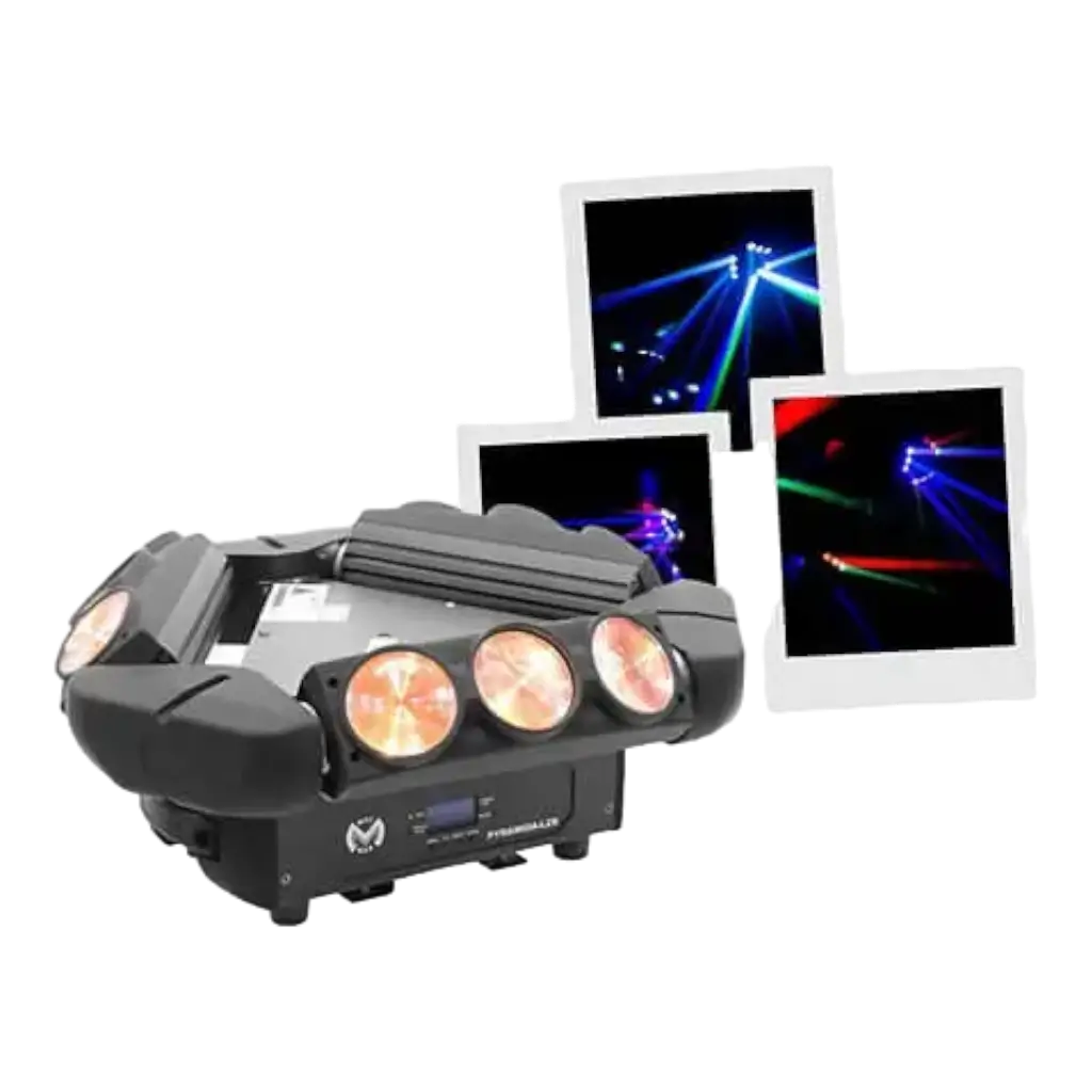 Juego de luces LED Beam RGB y láser Mac Mah - Pyramida-LZR