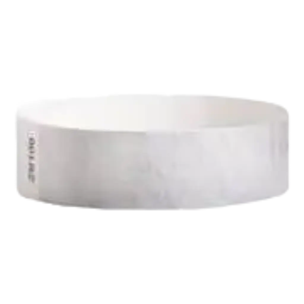 Pulsera de papel plateado Tyvek® sin marcar