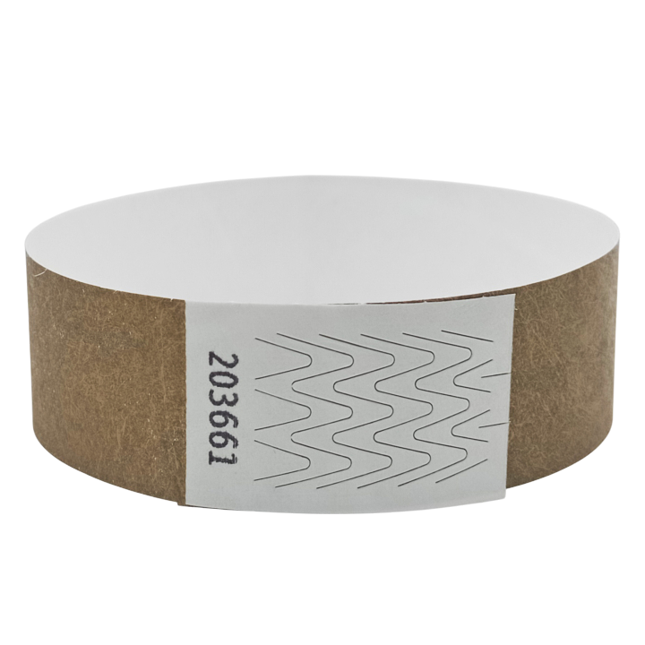 Pulsera de papel dorado Tyvek® sin marcar
