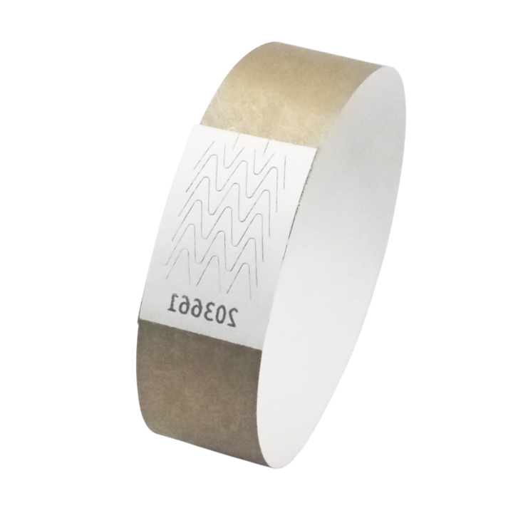 Pulsera de papel dorado Tyvek® sin marcar