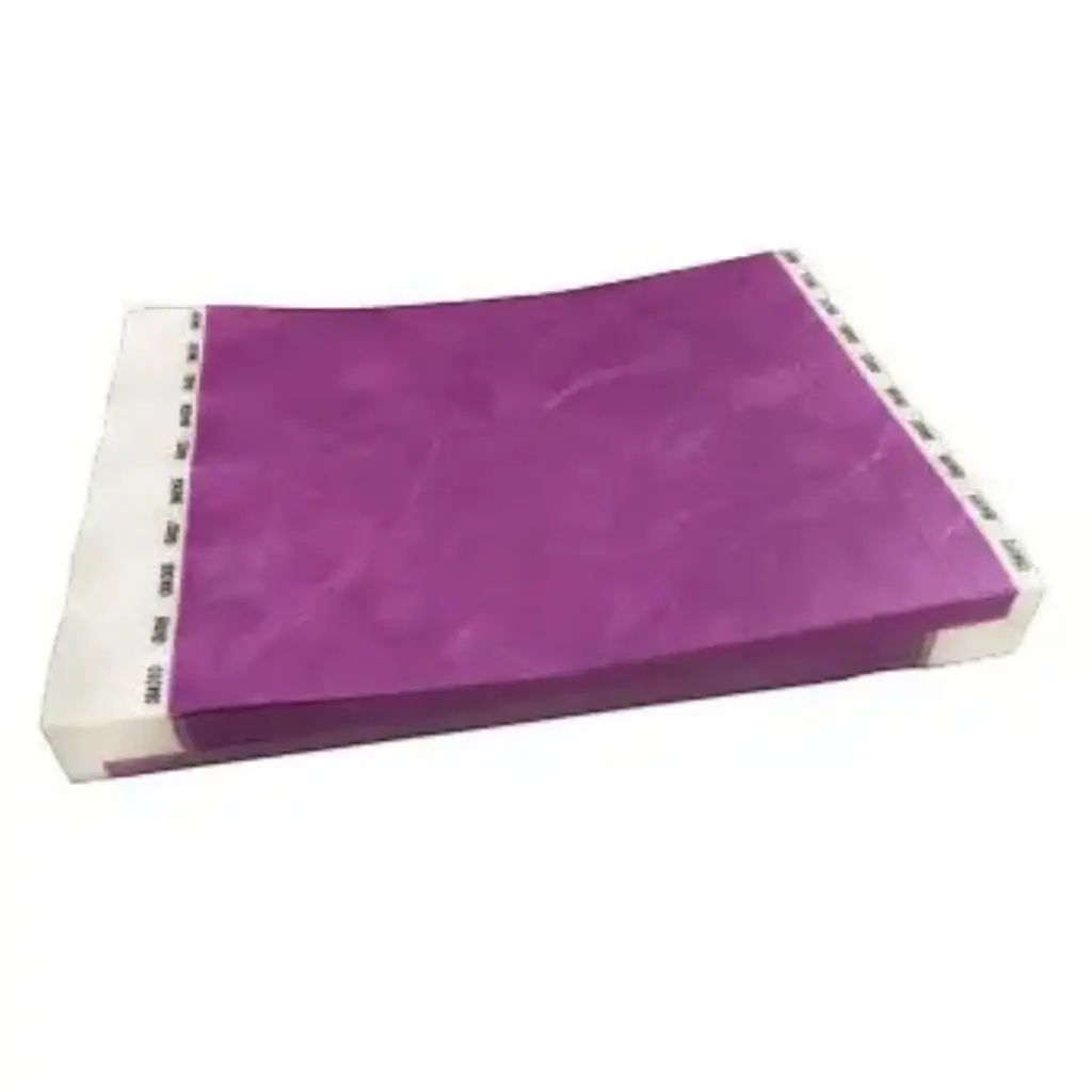 Tyvek® Muñequera Papel Morado Sin Marcar