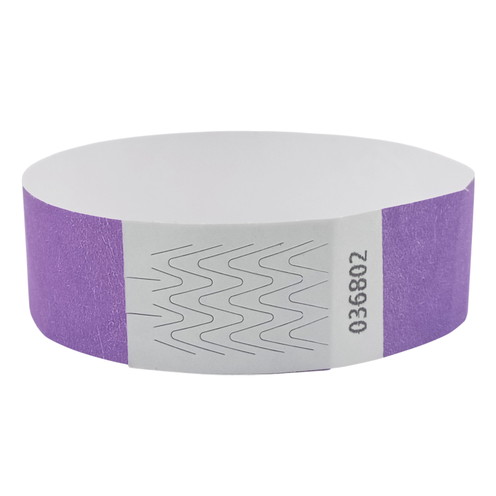 Tyvek® Muñequera Papel Morado Sin Marcar