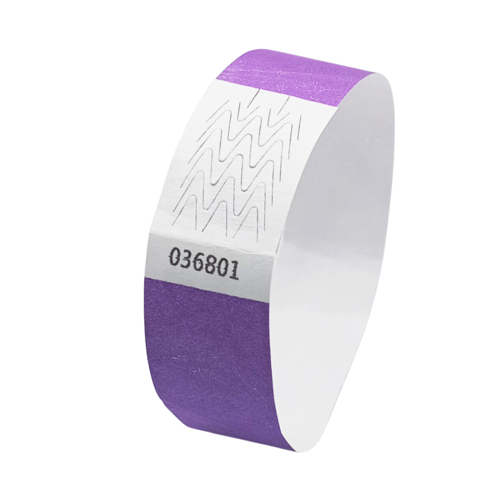 Tyvek® Muñequera Papel Morado Sin Marcar