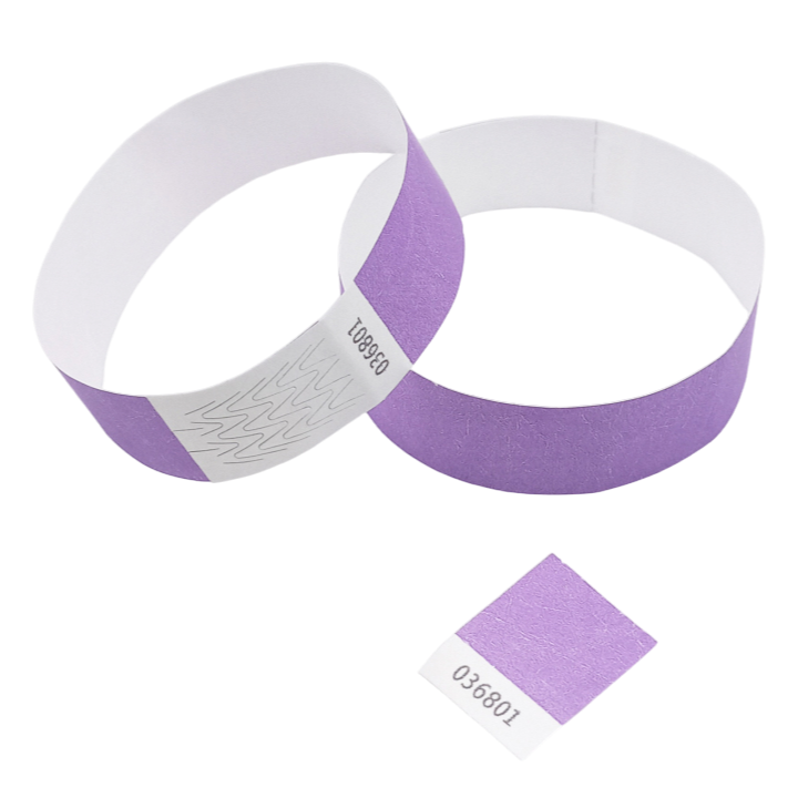 Tyvek® Muñequera Papel Morado Sin Marcar