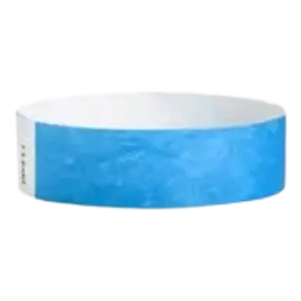 Pulsera Tyvek® de papel azul sin marcar
