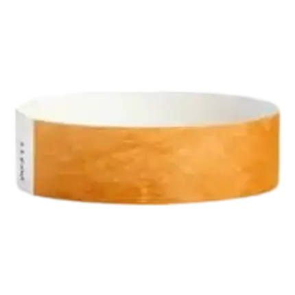 Pulsera de papel Tyvek® naranja neón sin marcar