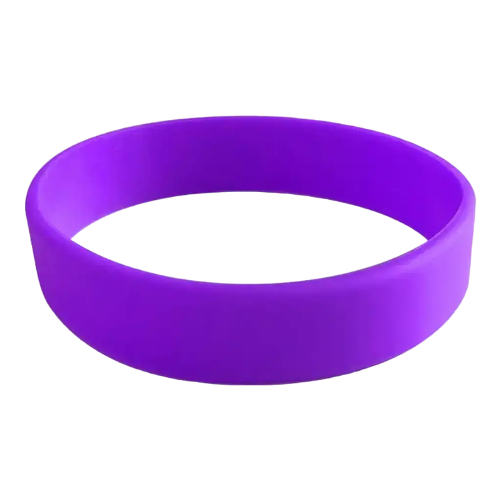 Pulsera de silicona púrpura sin marcar Adulto