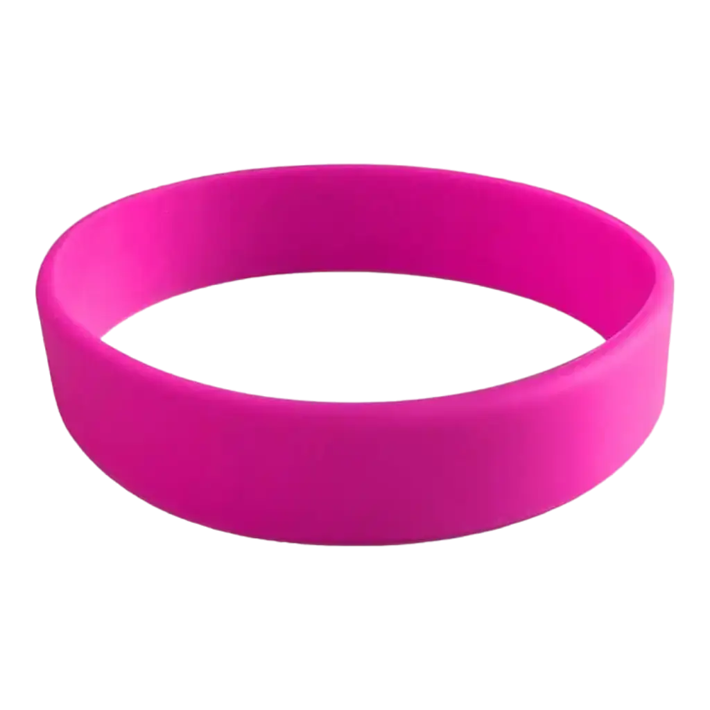 Pulsera de silicona rosa sin marcar Adulto