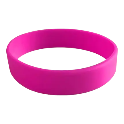 Pulsera de silicona rosa sin marcar Adulto
