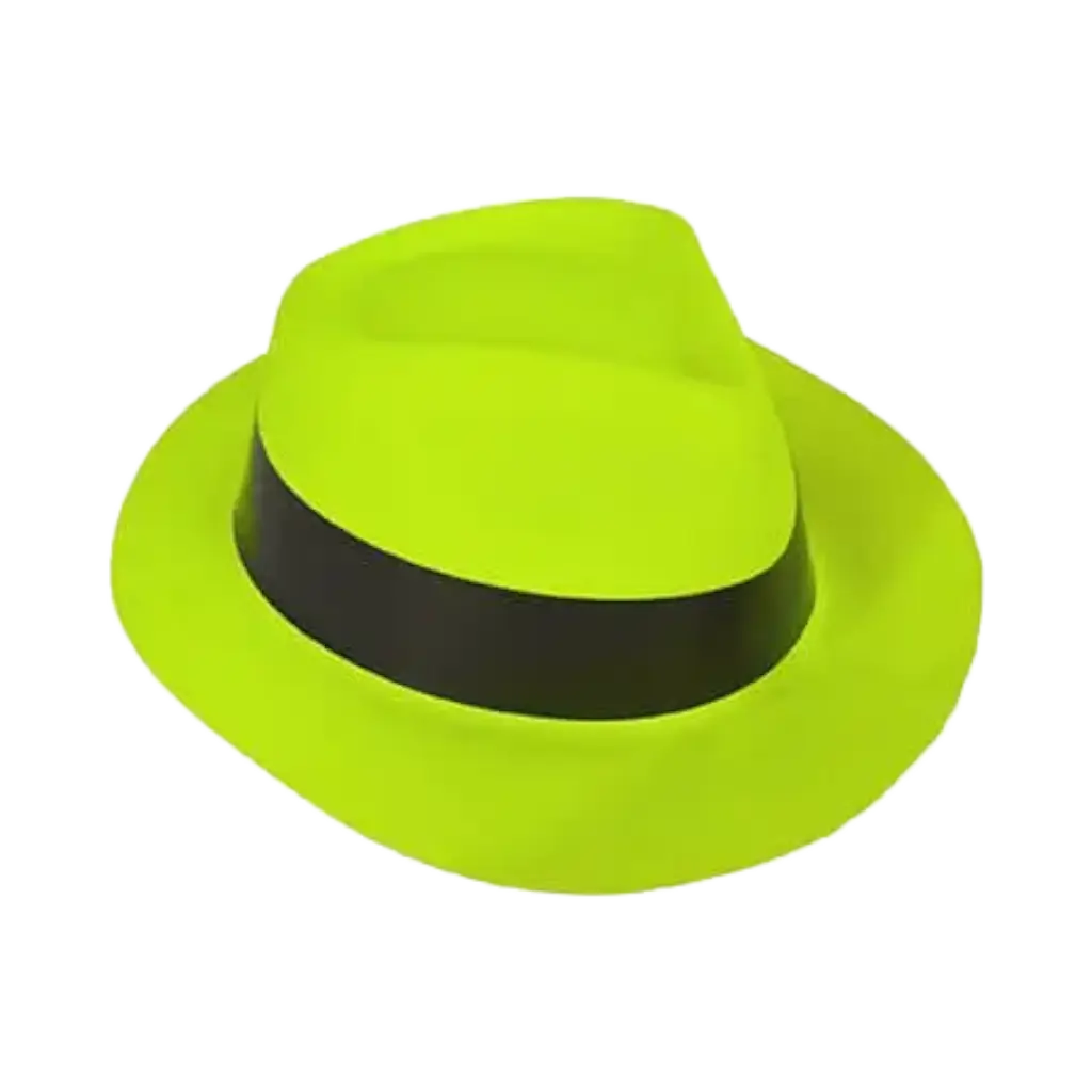 Sombrero estilo Tribly Mafioso Amarillo neón