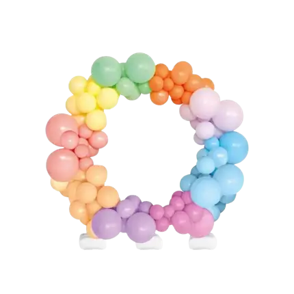 Arco de globo circular grande sobre soporte - 200 cm
