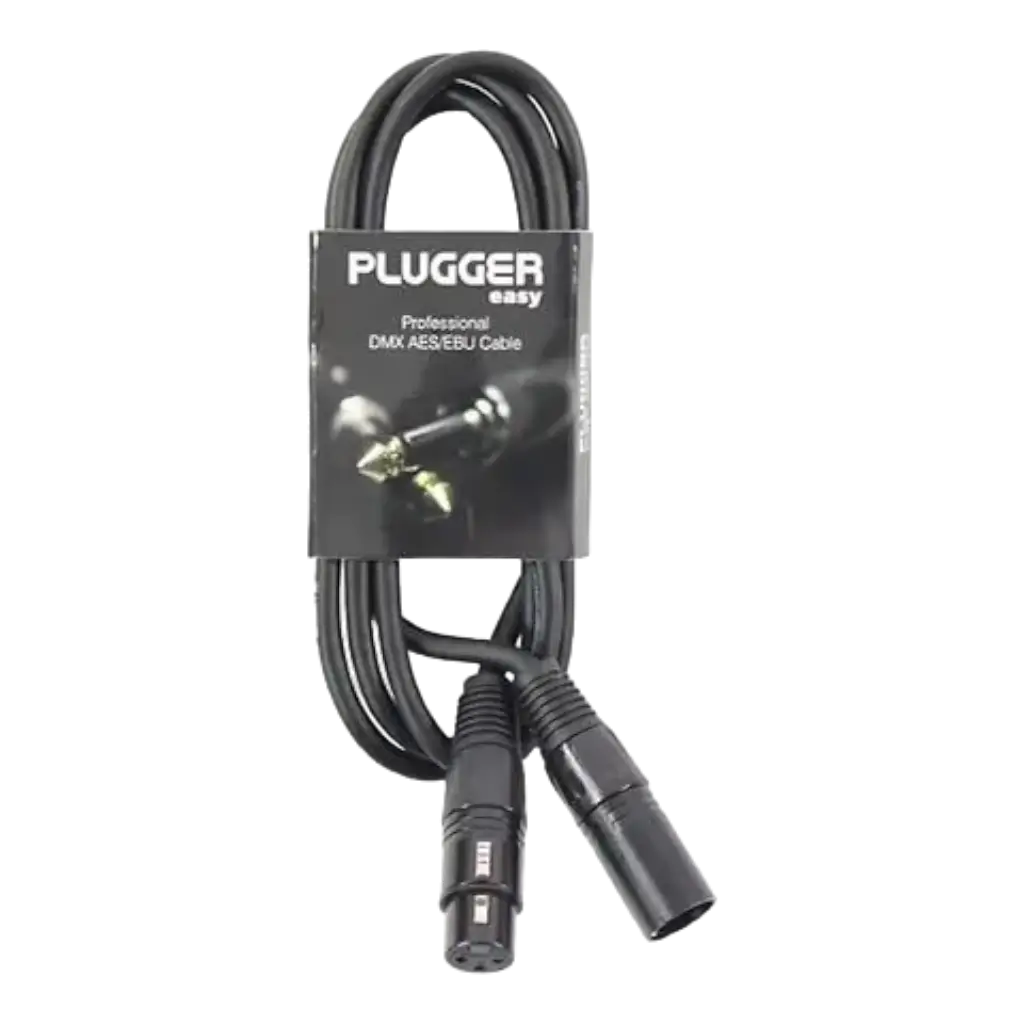 Cable DMX XLR Hembra 3b - XLR Macho 3b 1m50 Easy - Plugger