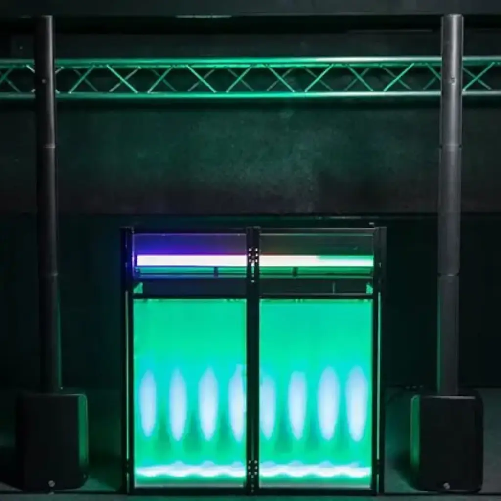 Soporte para DJ con panel frontal - BoomTone DJ - DJ Desk Blanco