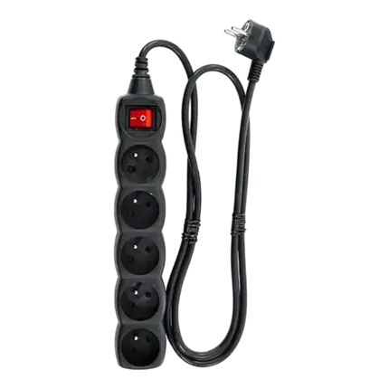 Regleta de 5 tomas con interruptor - MPE-5S