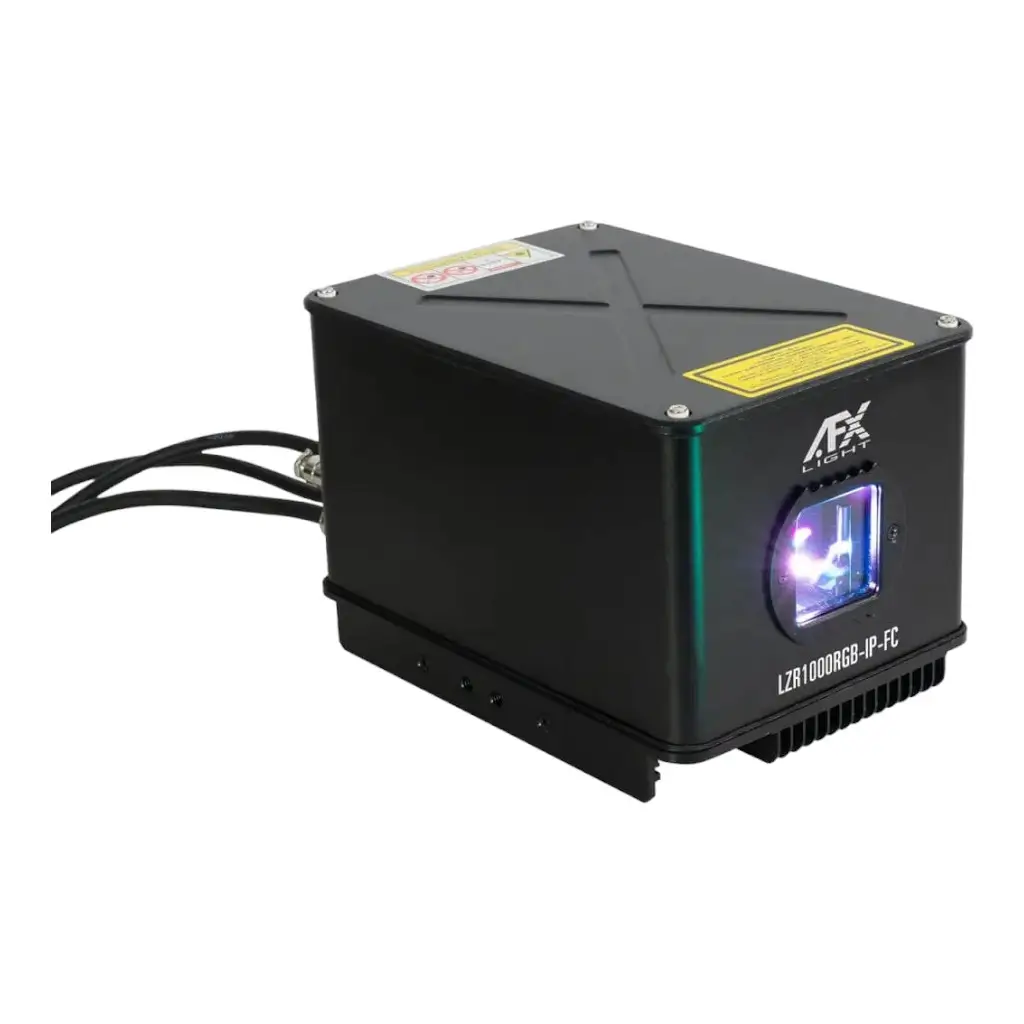 Máquina láser RGB con Flight Case LZR1000RGB-IP-FC