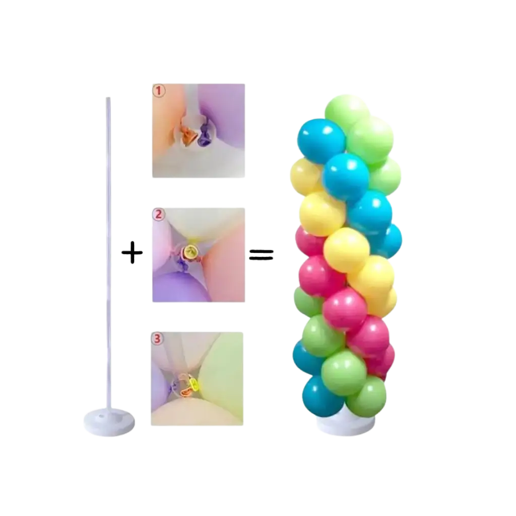 Columna de 165 cm para 65 globos con bolsa de agua Lest