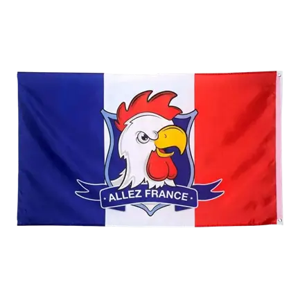 Francia Bandera Cabeza de Gallo 150x90cm (47 x36)