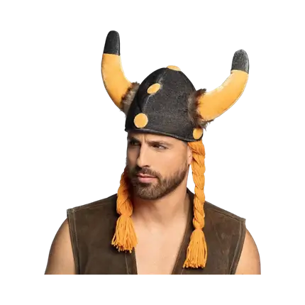 Casco galo / vikingo con trenzas
