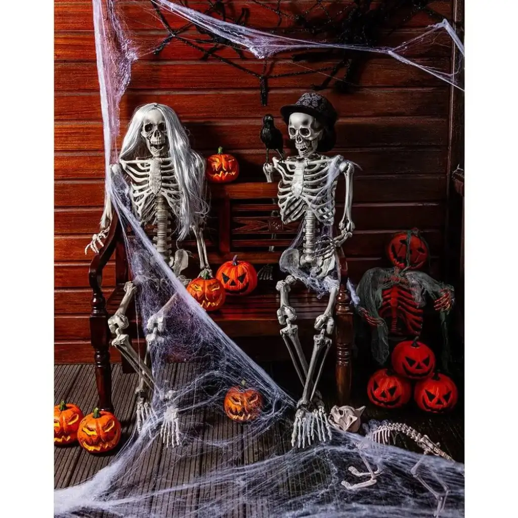 Esqueleto colgante de 160 cm para decoración de Halloween