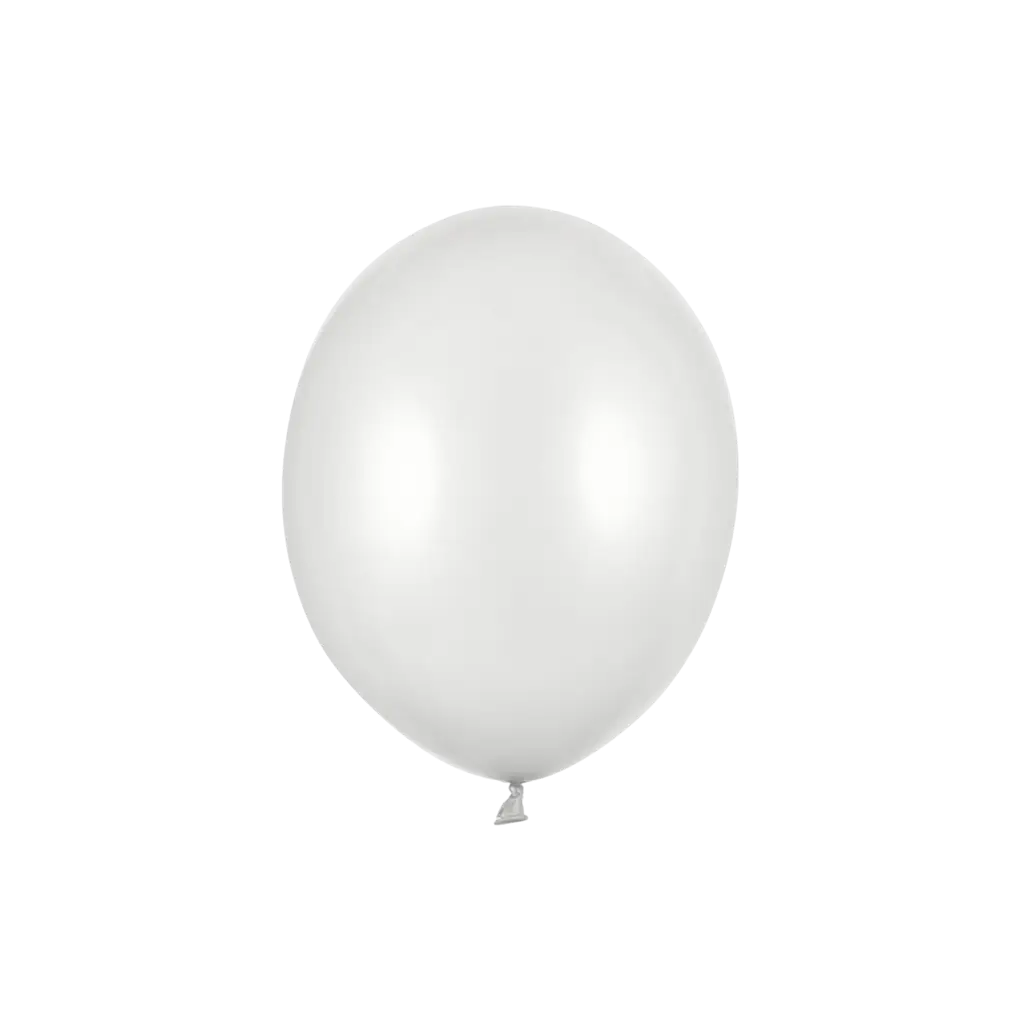 Paquete de 10 globos metálicos plateados