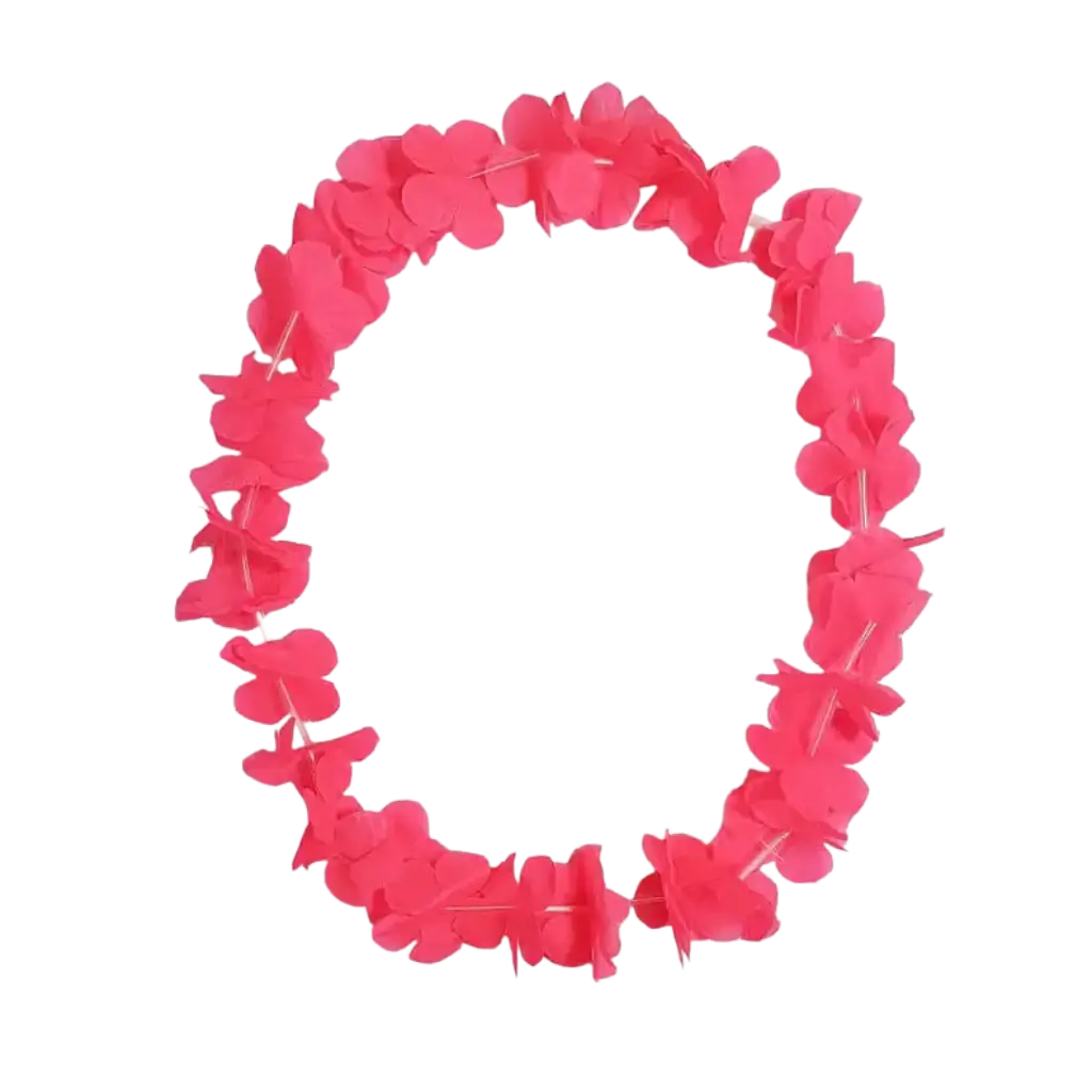 Collar fluorescente hawaiano rosa neón