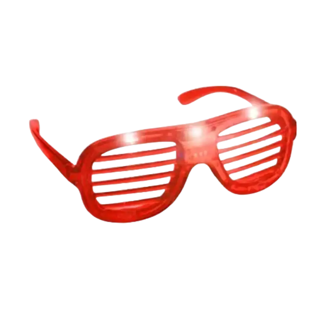Gafas de sol con retroiluminación LED - Rojas
