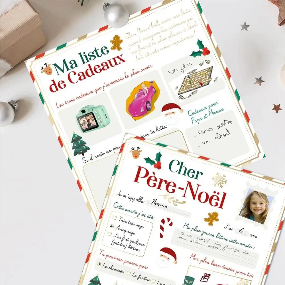 Carta a Papá Noel para niños