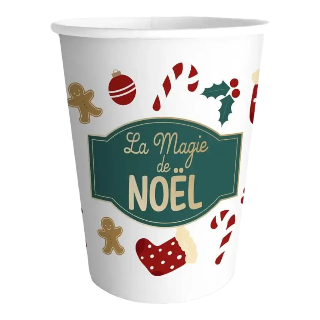 Vaso con motivos "Christmas Magic" - Lote de 6