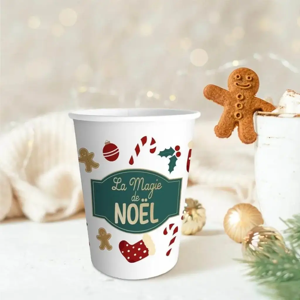 Vaso con motivos "Christmas Magic" - Lote de 6