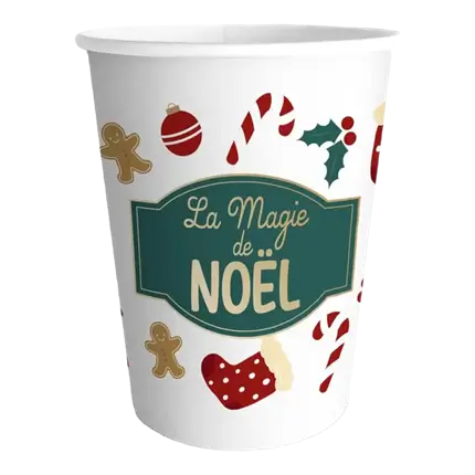 Vaso con motivos Christmas Magic - Lote de 6
