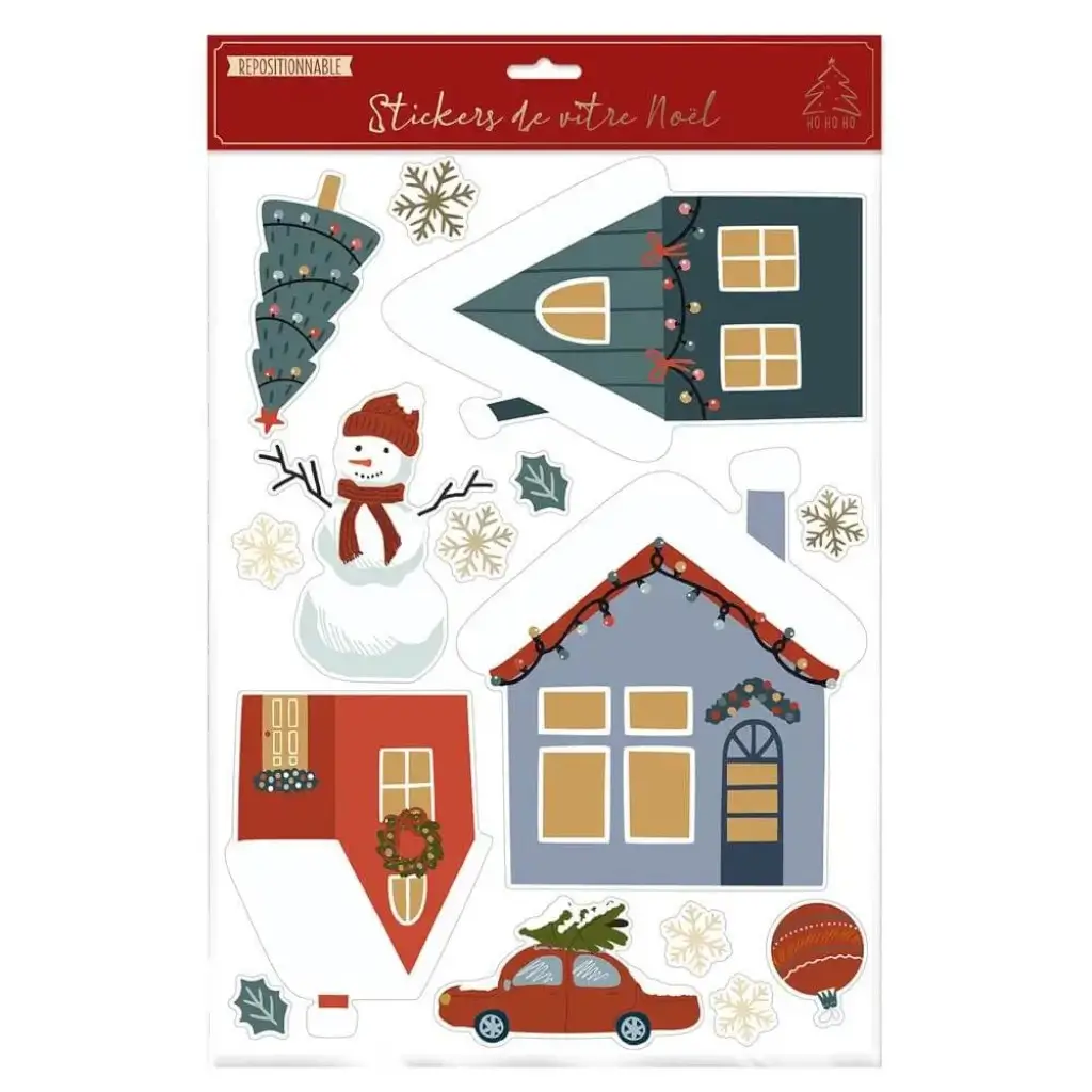 Christmas Window Stickers Christmas Village Theme