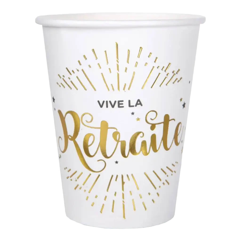 Vaso Vive la Retraite - paquete de 10