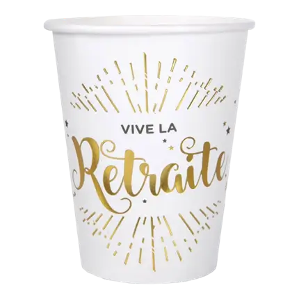 Vaso Vive la Retraite - paquete de 10