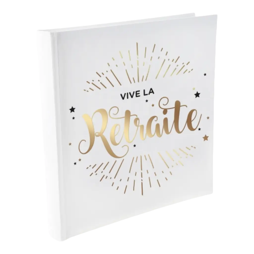 Libro de visitas Vive la Retraite metálico