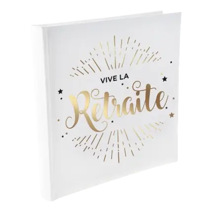 Libro de visitas Vive la Retraite metálico