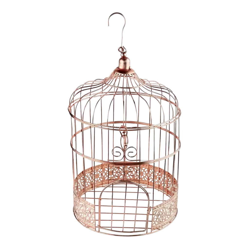 Hucha Cage Rosa metalizado