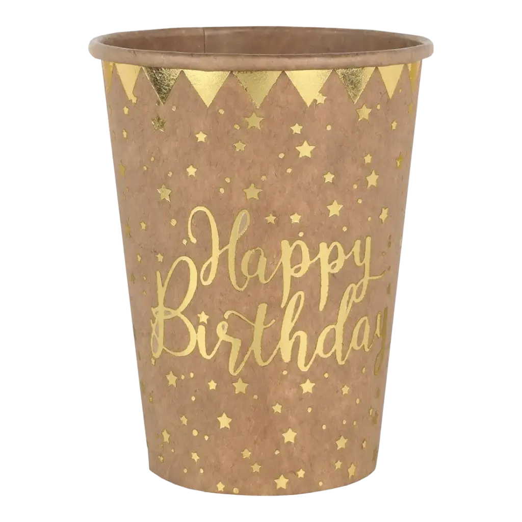 Vaso Feliz Cumpleaños - paquete de 10