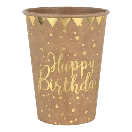 Vaso Feliz Cumpleaños - paquete de 10