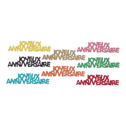 Decoración de mesa Feliz Cumpleaños - Set de 8