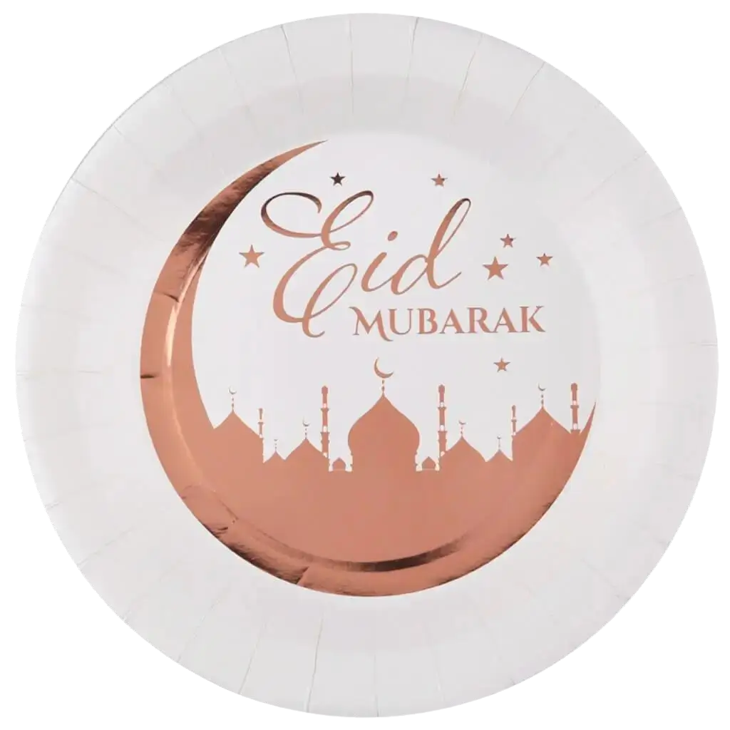 Plato Eid Mubarak 22,5cm - Lote de 10