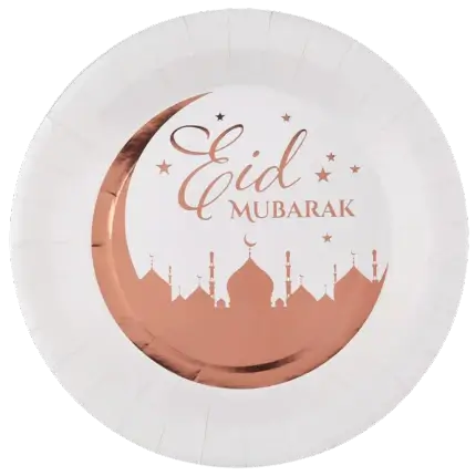 Plato Eid Mubarak 22,5cm - Lote de 10