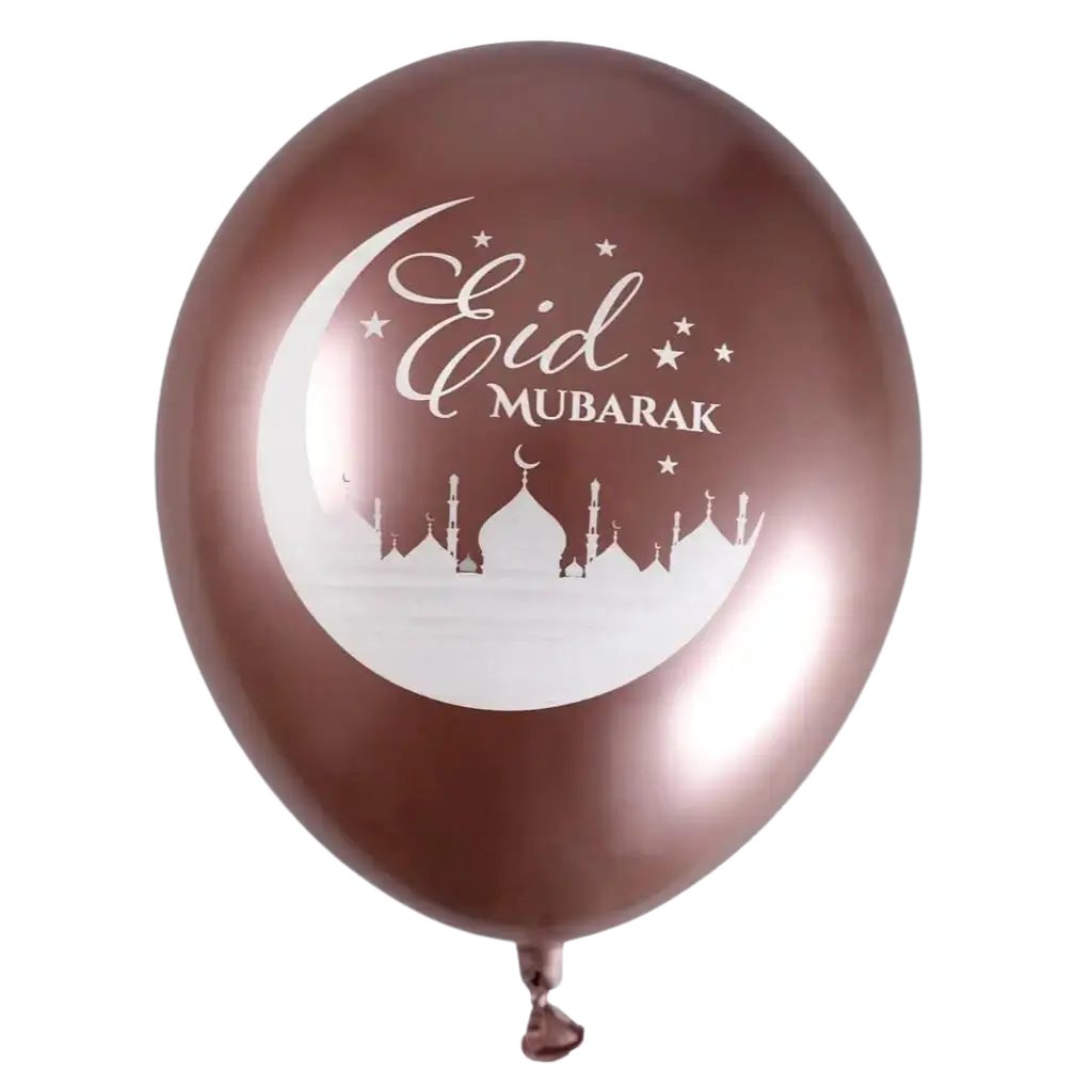 Globo rosa Eid Mubarak - Set de 6