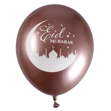 Globo rosa Eid Mubarak - Set de 6