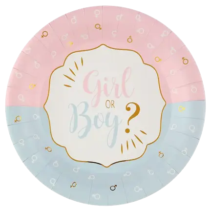 Placa de revelación de sexo ¿Niña o Niño? - Lote de 10